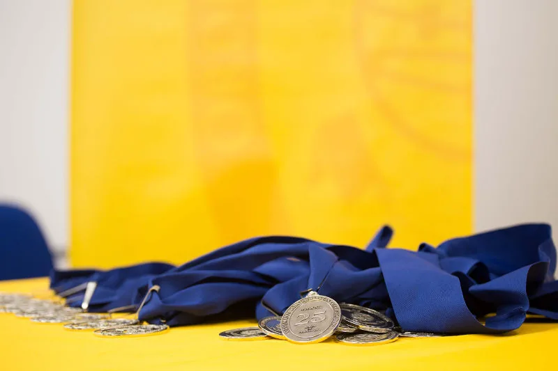 Medalhas da cerimónia de homenagem